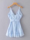 Asymmetrical Hem Surplice Front Zipper Cami Dress